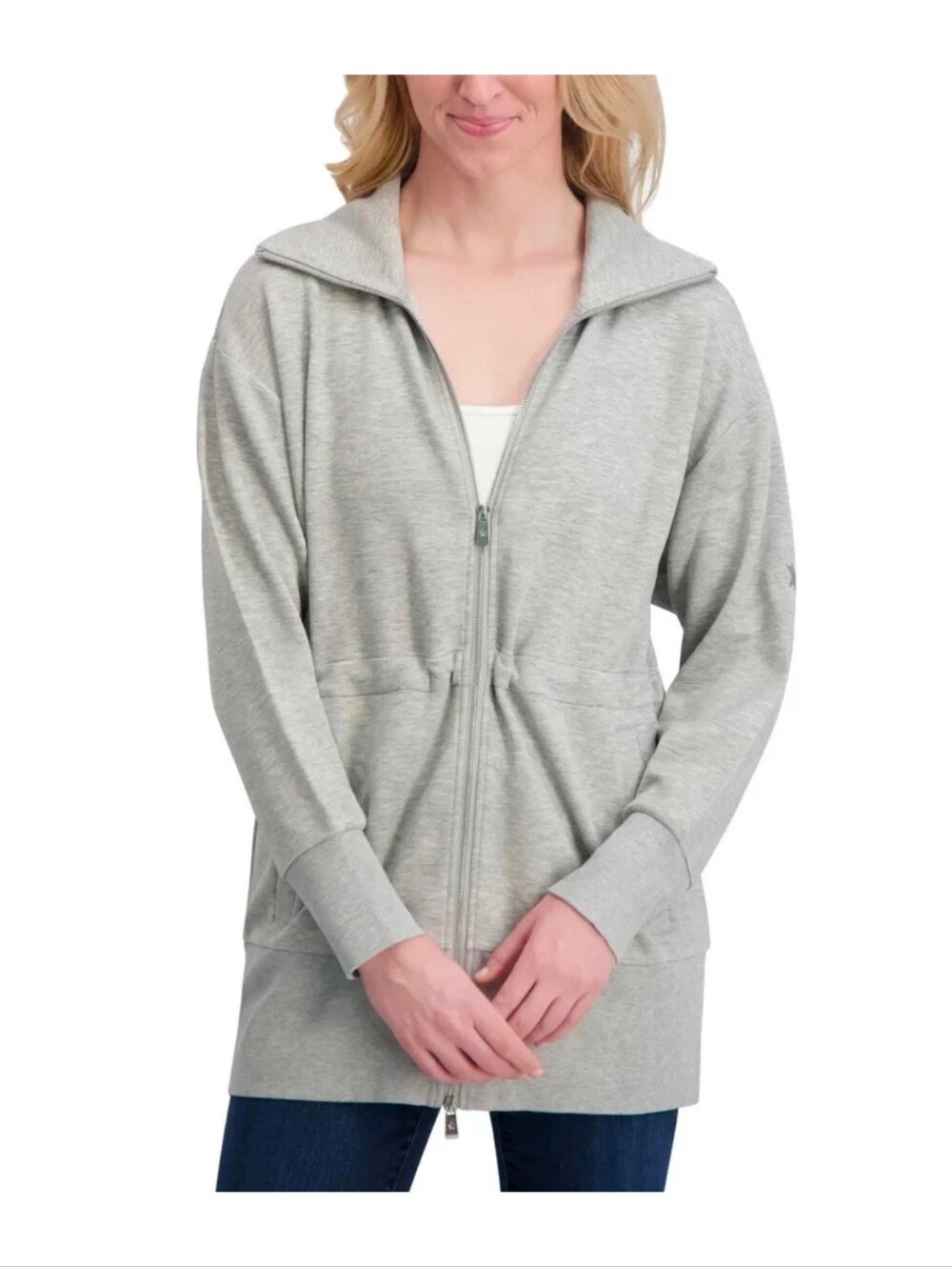 Women's Converse Full Zip Lounge Jacket Grey Size M NWT